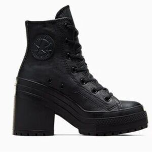 Converse Chuck Taylor Black leather boots size 9